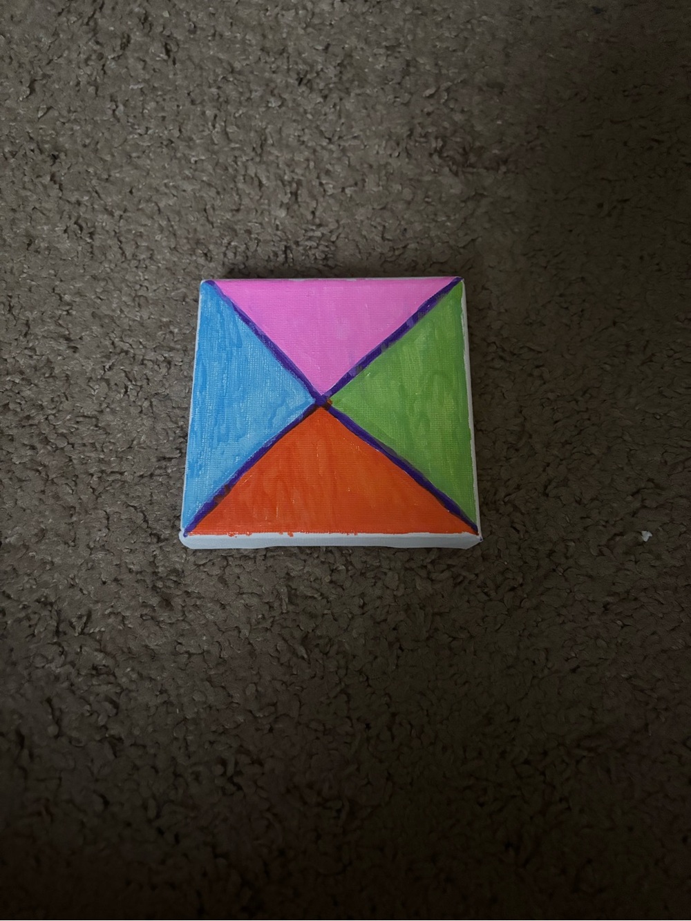 Colorful Geometric Canvas Wall Art - Pink, Blue, Green, Orange